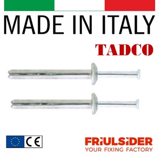 Nở thép Tắc Kê Friulsider 6x30mm dạng đóng búa dễ thi công TPZ (túi 10 bộ kèm vít)