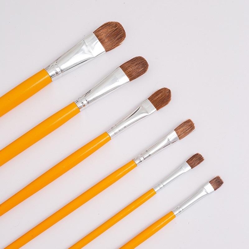 Bút cán vàng 6 cây lông chồn