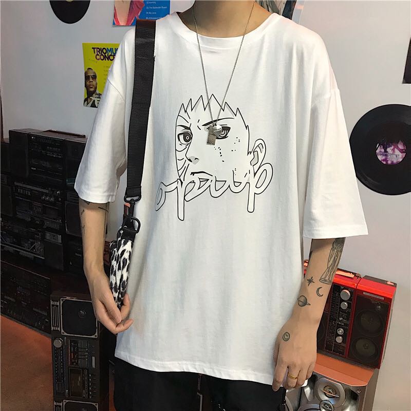 Áo thun tay lỡ form rộng Uchiha Obito, Áo phông Unisex Tiger.86 AFR264