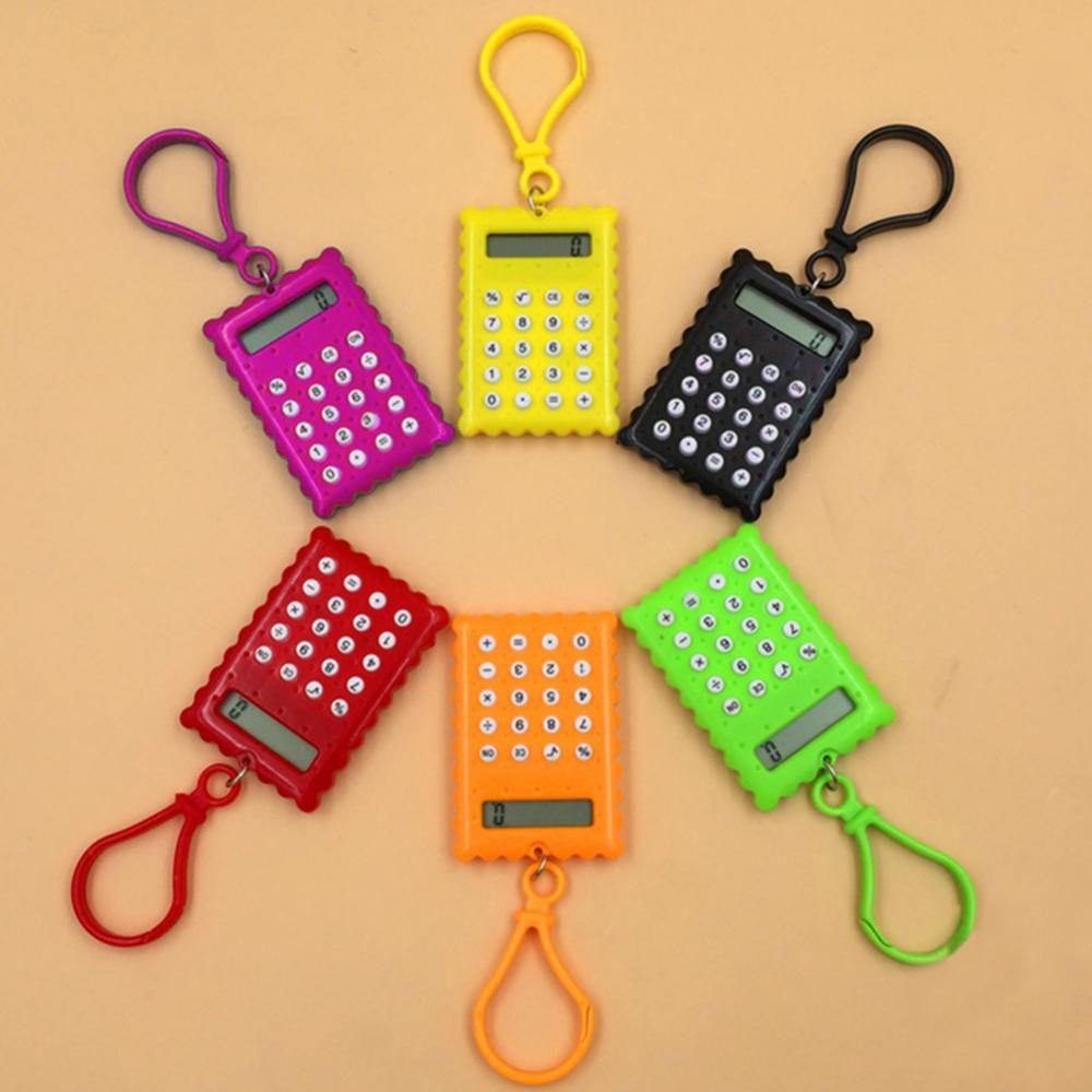 Máy Tính Điện Tử Mini Hình Bánh Quy Có Nút Bấm Sáng Tạo Cho Văn Phòng / Trường Học