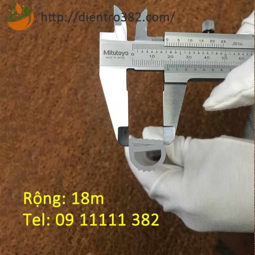 Gioăng chữ E, gioăng xilicon chịu nhiệt, gioăng cho tủ cơm, tủ hấp, tủ sấy, gioăng làm kín bán theo mét hoặc cuộn