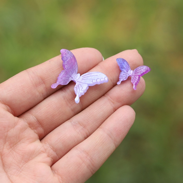 1 phiến xà cừ resin họa tiết cánh bướm nguyên liệu làm trâm làm trang sức cổ trang