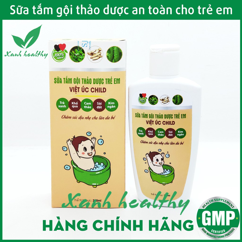 Việt Úc Child Shampoo Sữa tắm gội thảo dược cho trẻ em  - Thành phần thảo dược tự nhiên, an toàn cho làn da bé