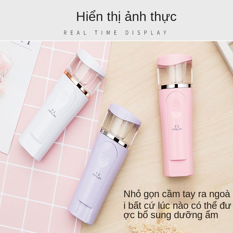 Kem dưỡng ẩm chính hãng Xinlin Nano Moisturizer Beauty Apparatus Nữ sinh viên có thể sạc lại Máy xịt lạnh mini dễ t