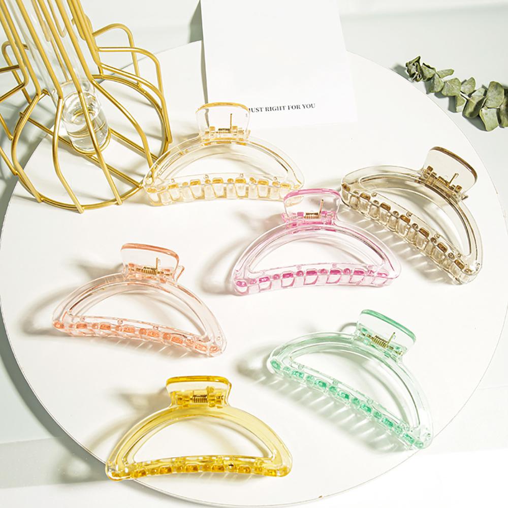 Kẹp Tóc Càng Cua Bằng Acrylic Trong Suốt Lấp Lánh Thời Trang Cho Nữ