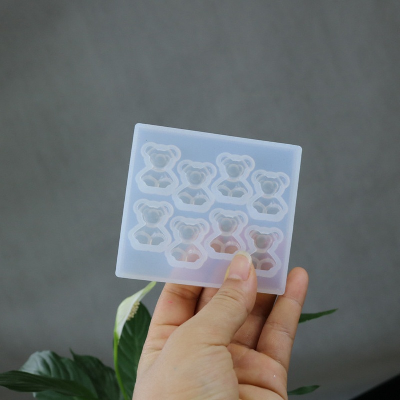 Khuôn silicone làm trang sức hình 8 con gấu DIY