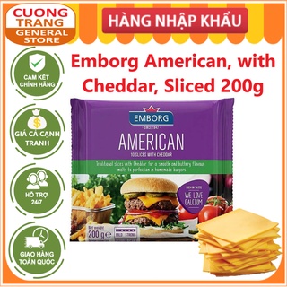 Phô mai lát american với cheddar emborg 200g