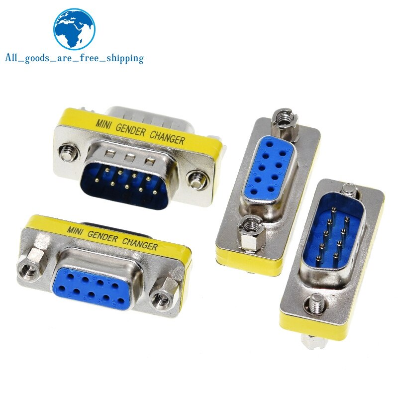 DB9 9Pin Nam Sang Nam / Nữ Sang Nữ / Nam Sang Nữ Mini Giới Tính Đổi Adapter RS232 Nối Tiếp Cắm Com C