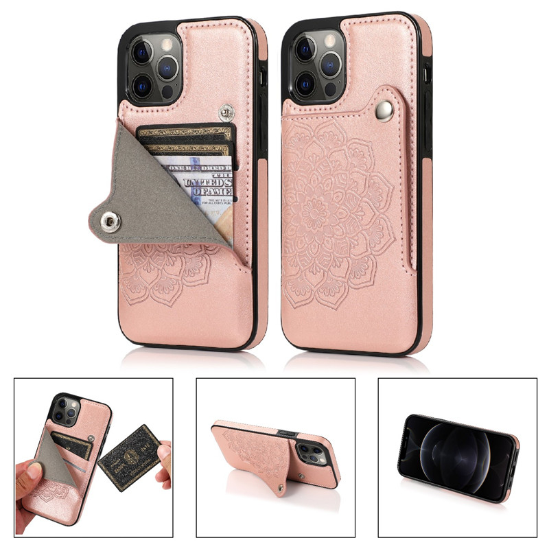 Ốp lưng ví có ngăn đựng thẻ đa năng cho IPhone 12 IPhone11 Pro Max MIni iPhone 13 Pro max case