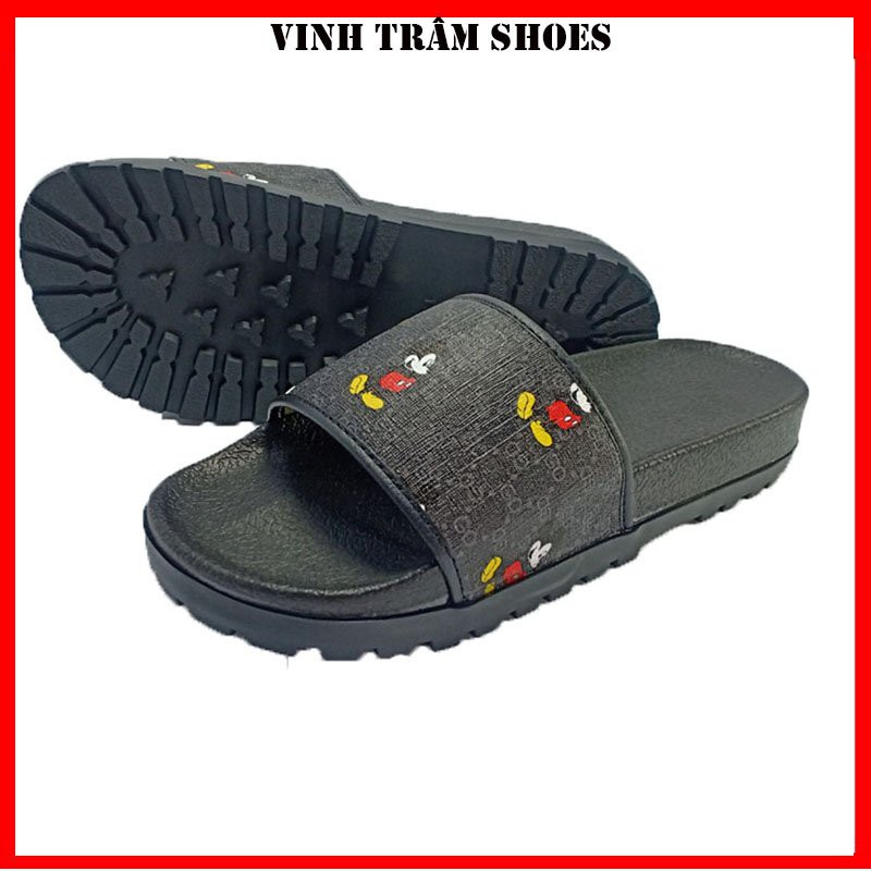 Dép lê thời trang quai ngang nam mang êm chân đế cao 4cm hàng sẵn kho từ 38 - 43