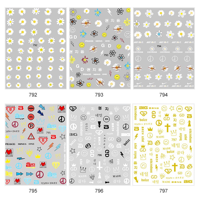 Nail sticker dán móng siêu xinh phần 4