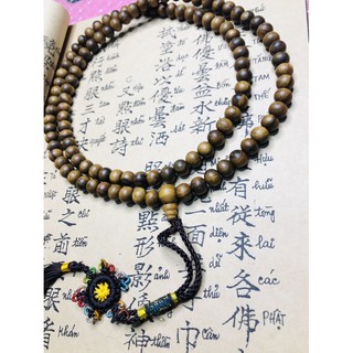 tràng 108hạt gỗ bách xanh chìm