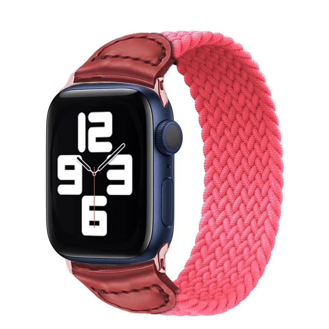 Dây đeo bện dây thay thế cho đồng hồ đeo tay Apple Watch SE Series 6 5 4 3 2 1 cỡ 38MM 40mm 42MM 44MM