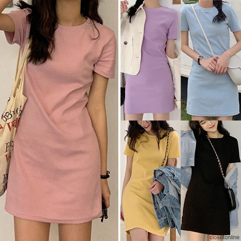 Đầm dáng suông polo chất cotton 4 chiều năng động Váy polo ngắn tay