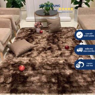 Thảm lông loang trải sàn kích thước 1,6m x 2m, Hàng Đẹp 2021 Mặt Sau Chồng trơn trượt