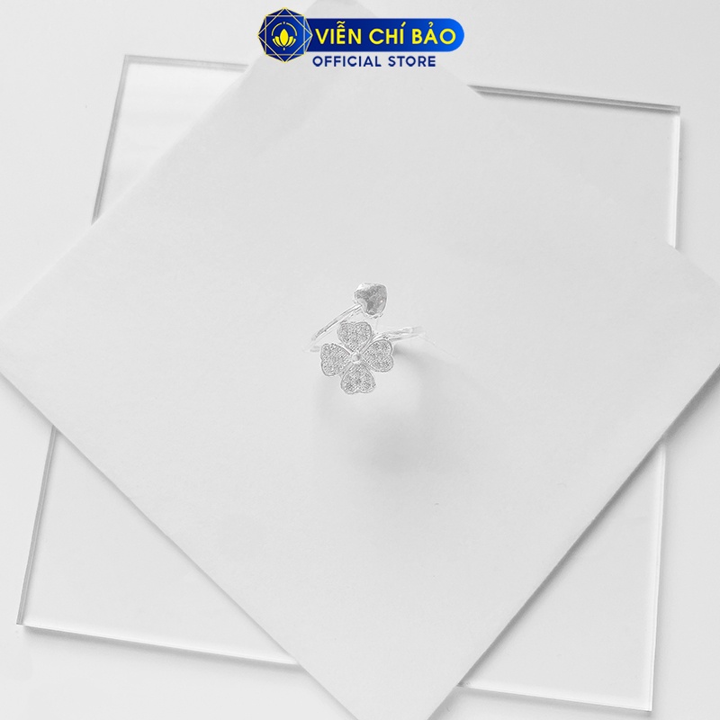 Nhẫn bạc nữ Cỏ 4 lá chất liệu bạc 925 thời trang phụ kiện trang sức nữ Viễn Chí Bảo N400377x