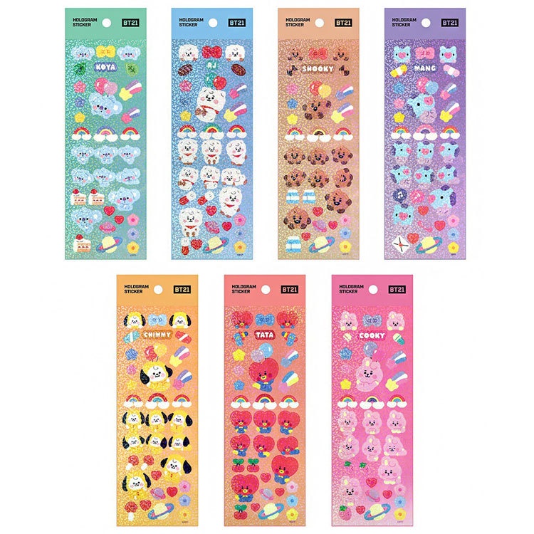 Bộ Sticker Trong Suốt Hình Nhóm Nhạc BTS