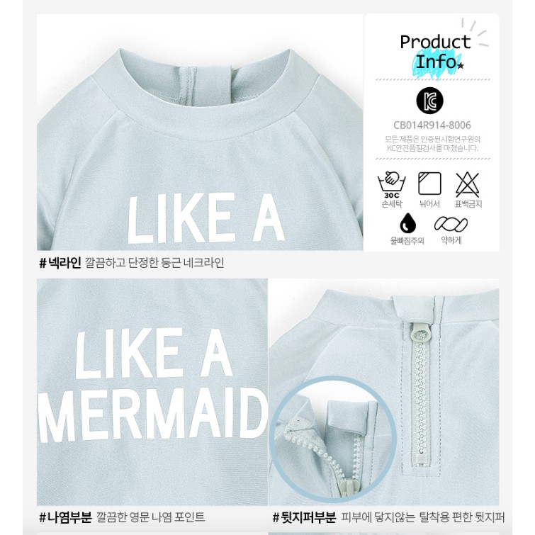 (S-12)Áo bơi lẻ xuất Hàn hãng Pimpollo bé gái Like A Mermaid