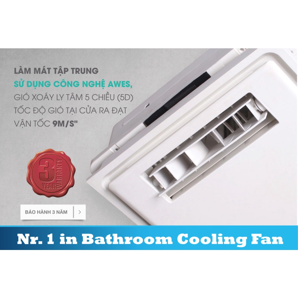 (Mã CHUT002 giảm 8%) Quạt mát âm trần Hans H10-R - Hàng Chính Hãng