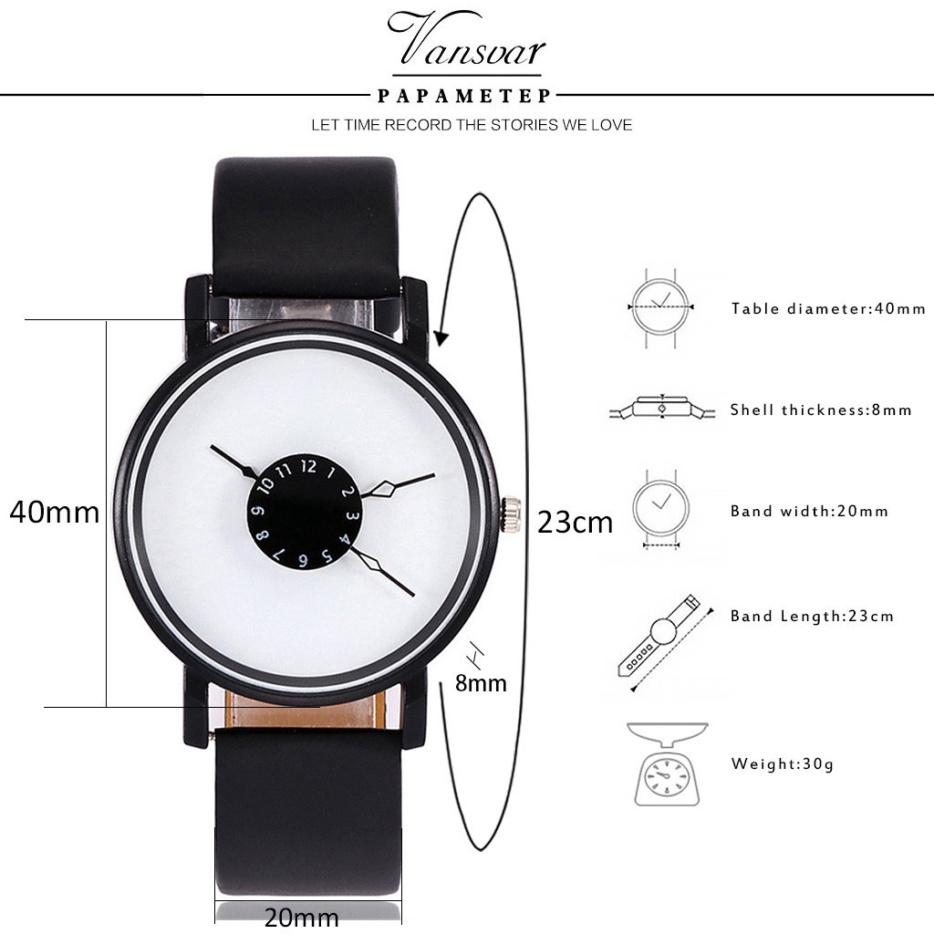 Đồng hồ đeo tay thạch anh dây da thời trang sang trọng | BigBuy360 - bigbuy360.vn