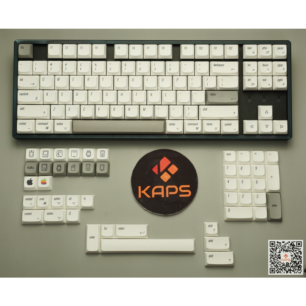 Keycap layout macos PBT profile XDA in dyesub 133 nút cho bàn phím cơ layout 108/104/98/87/84/75/68/64/61