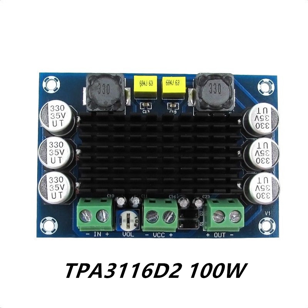 Bảng mạch khuếch đại công suất kỹ thuật số 100W DC 12V 24V TPA3116DA Mono Channel new