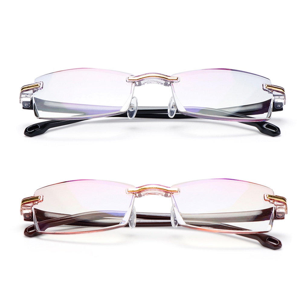 Kính Đọc Sách Không Viền Siêu Nhẹ Chống Tia Bức Xạ Ánh Sáng Xanh + 1.0 Đến 3.0 Độ