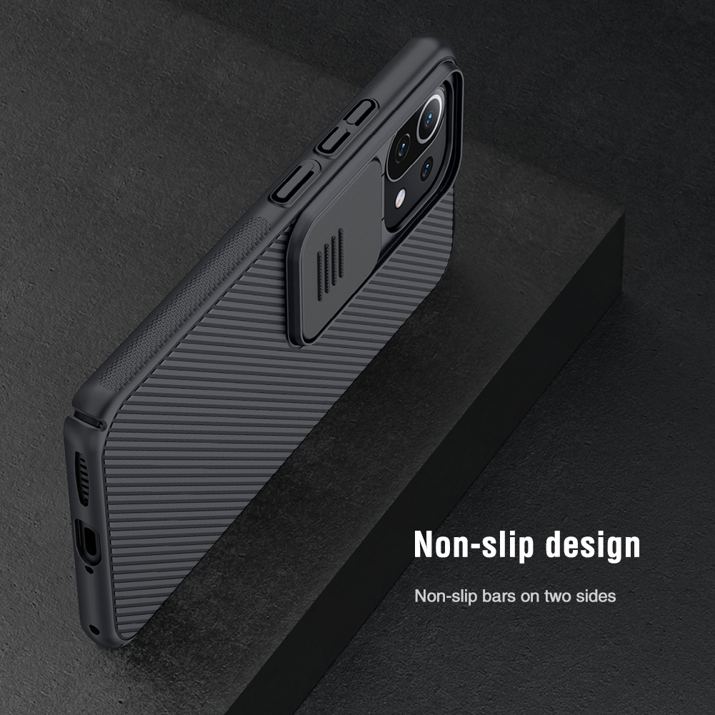 Ốp lưng Nillkin bằng PC cứng có nắp trượt bảo vệ camera cho Xiaomi Mi 11 Lite 4G / 5G / 5G NE