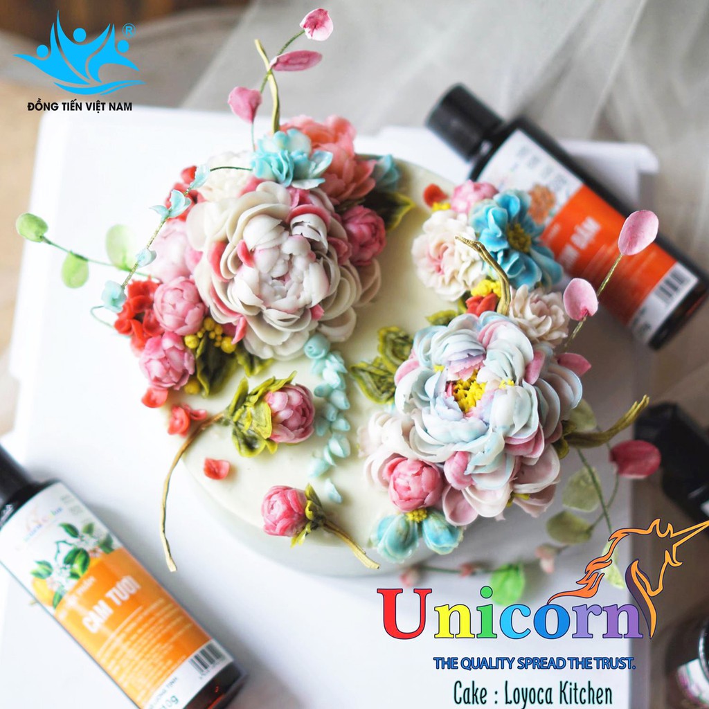 Màu thực phẩm Unicorn Siro trang trí bánh kem/ đầy đủ màu