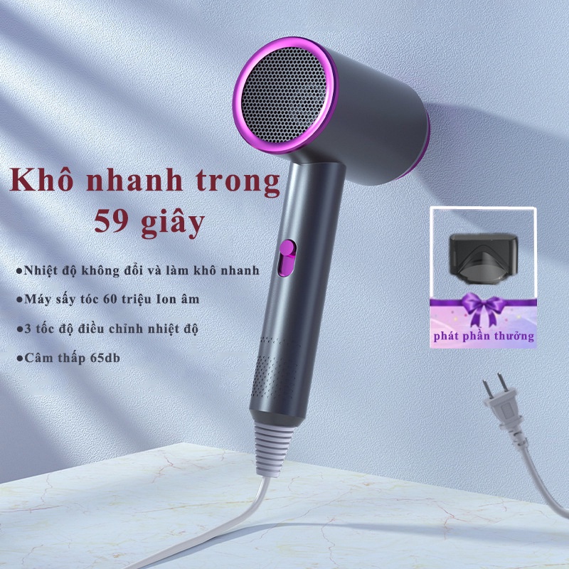 Máy Sấy Tóc 2 Chiều Nóng Lạnh, Công Suất Lớn 2000W, Đầu Sấy Tạo Kiểu Đa Năng Chuẩn Salon Chăm Sóc Và Bảo Vệ Tóc