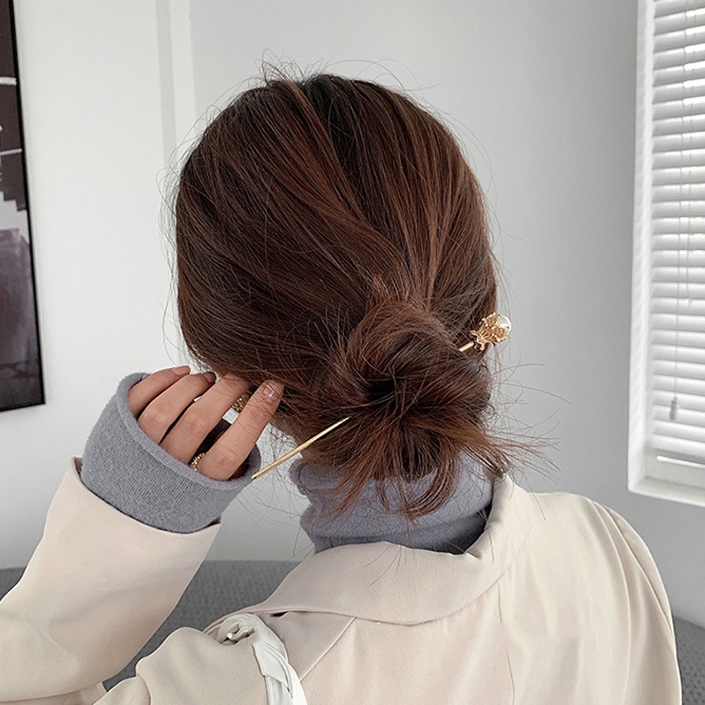 Trâm Cài Tóc Bằng Kim Loại 2021 Nhiều Màu Thời Trang Cổ Điển Cho Nữ