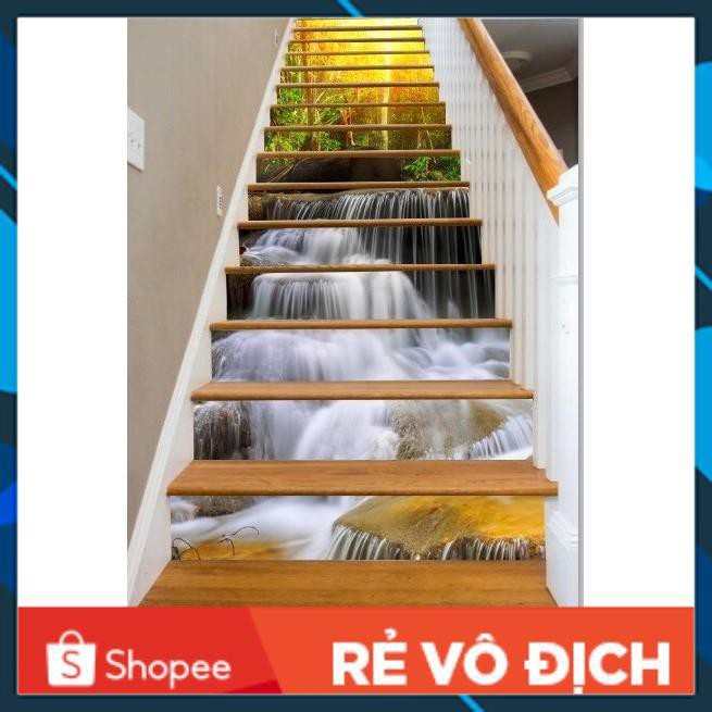 [HOT] Bộ Tranh lụa 3D 10 bậc trang trí cầu thang (Có kèm keo dán)
