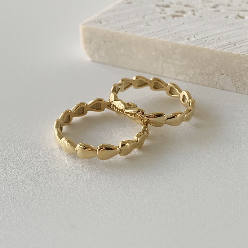 Nhẫn Hình Trái Tim Phong Cách Hàn Quốc Đơn Giản