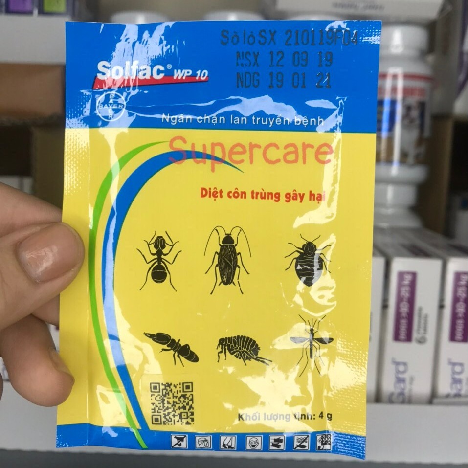 Solfac 4Gr Diệt Nhanh Kiến Gián Mối Muỗi Ve Bọ Chét