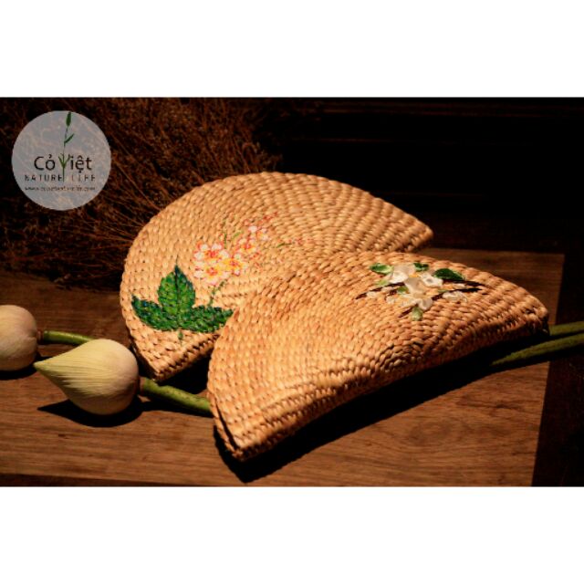 Ví lục bình, ví bán nguyệt cầm tay ( mã Sp: V001) Cỏ Việt NatureLife handmade.