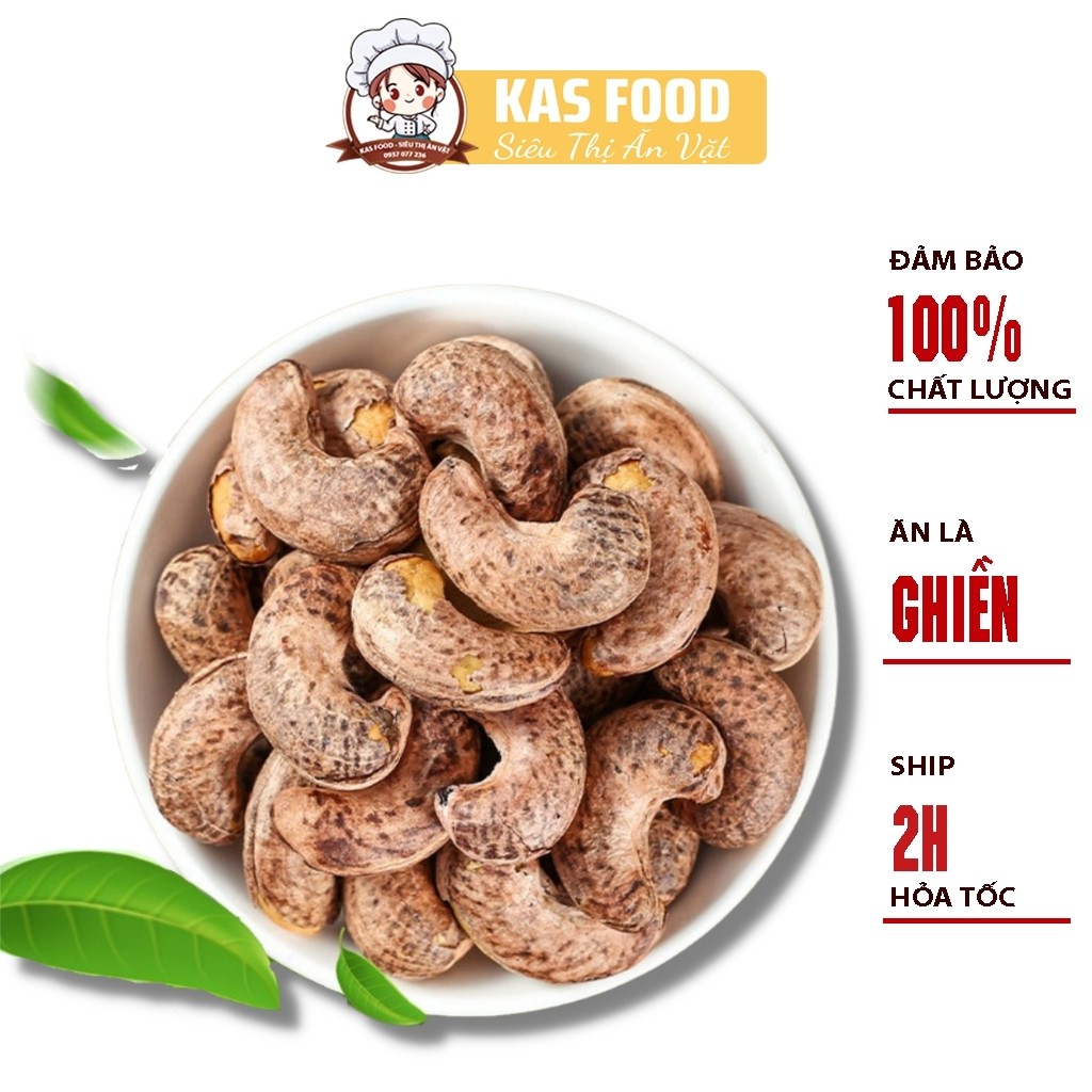 Hạt điều nguyên A Bình Phước HDNV500 hạt to đều, thơm bùi 500g - Kas Food