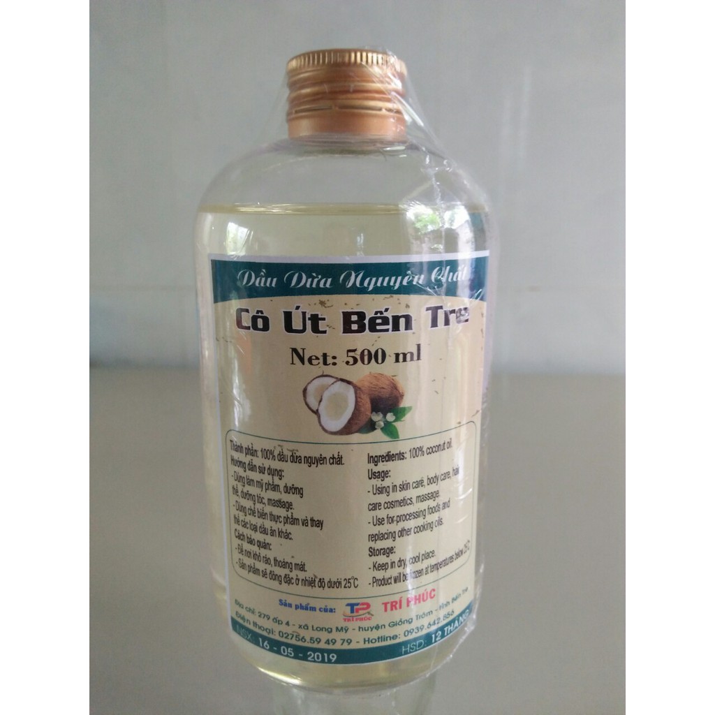 Dầu dừa bến tre chai 500ml