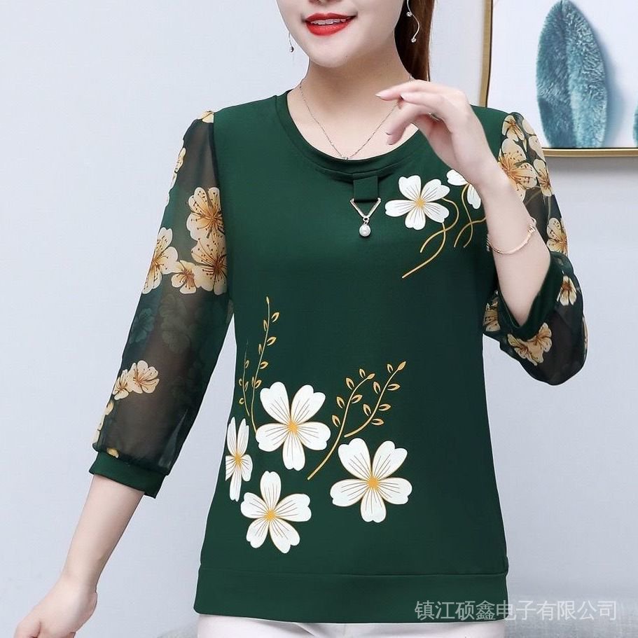 Áo Sơ Mi Vải Voan Tay Ngắn Dáng Rộng Phong Cách Phương Tây Thời Trang Cho Nữ 2021