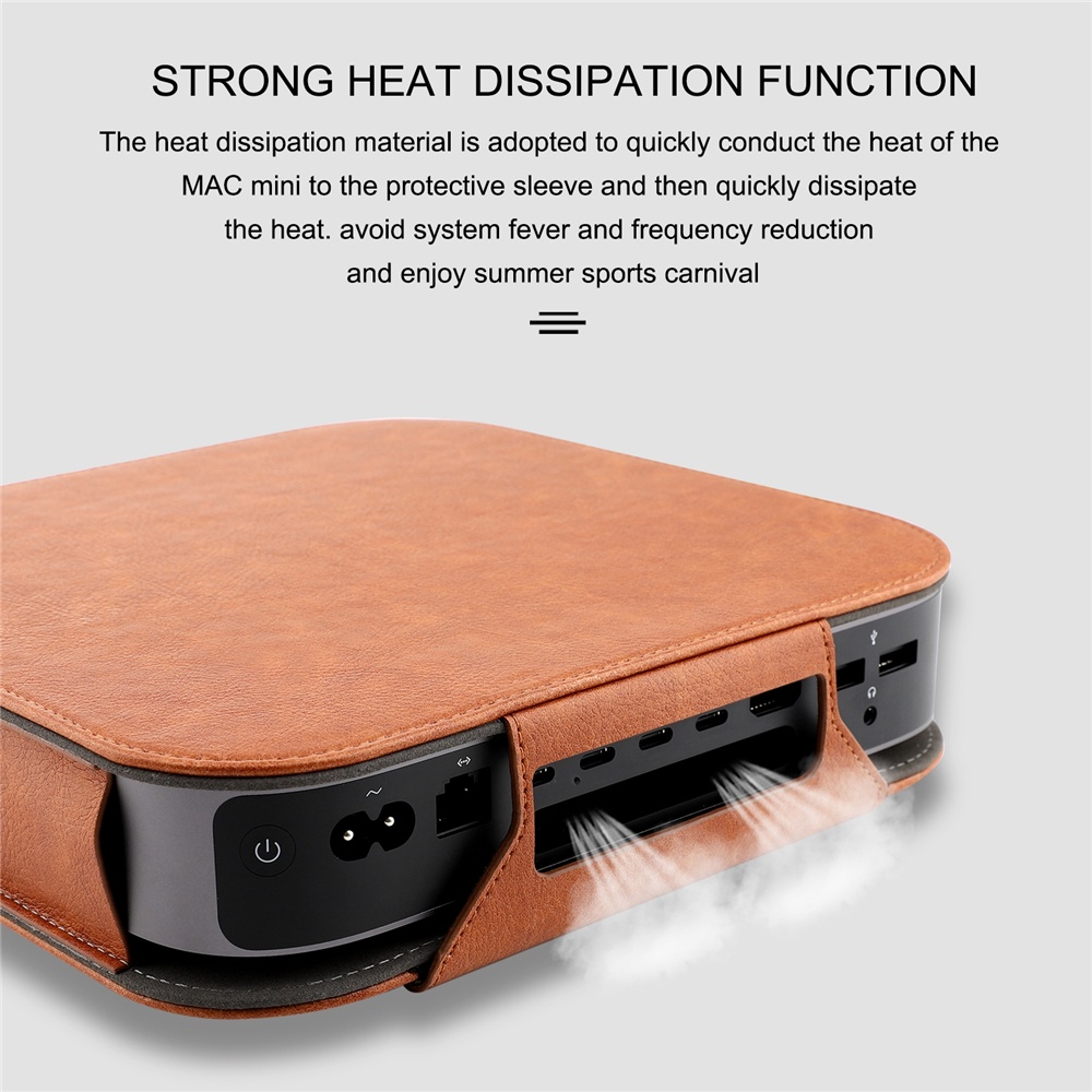 Bao da máy tính bảng PU chống sốc chống trượt bảo vệ toàn diện cho 2020 M1 Mac Mini 2018