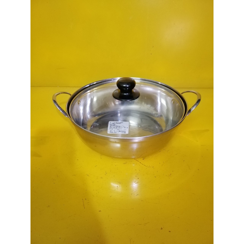 Nồi inox nội địa Nhật, size 25cm, cao 8cm (mã 662), Dùng được bếp từ