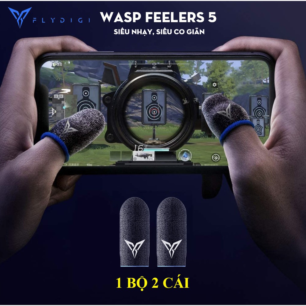 Flydigi Wasp Feelers 5 | THẾ HỆ MỚI | Găng tay chơi game PUBG, Liên minh, chống mồ hôi, cực nhạy, không xù vải