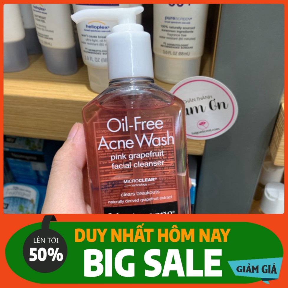 SALE SẬP SÀN Sữa rửa mặt giảm mụn Neutrogena Pink Grapefruit Acne Face Wash ( 177mL ) SALE SẬP SÀN