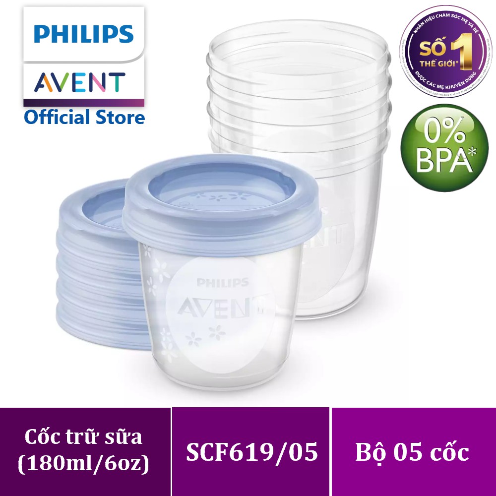 Cốc trữ sữa Philips Avent bằng nhựa