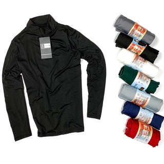 Áo Giữ Nhiệt Nam ARIA MEN Áo Thun Nam Tay Dài Có Cổ Cao Lót Nỉ Cotton Thu Đông Giữ Ấm Thể Thao Cao Cấp Màu Trắng Đen Ghi