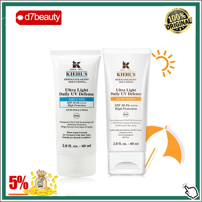 [60ml]Kem chống nắng Kiehl's Ultra Light Daily UV Defense SPF 50 PA++++ 60ml 🌱kiehls sunscreen