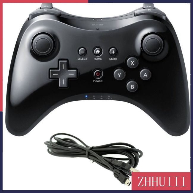 Tay cầm chơi game không dây chuyên nghiệp dành cho máy Nintendo wii U Pro có cáp USB