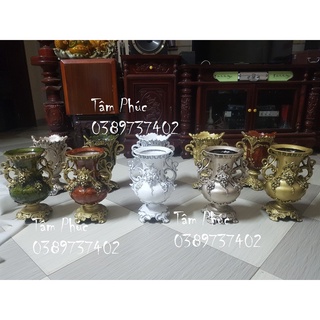 [Ảnh thật+video]Bình hoa composite cao38cm,dài 12cm, mẫu [cup 38](cắm hoa sáp, lông công, hoa lụa...)
