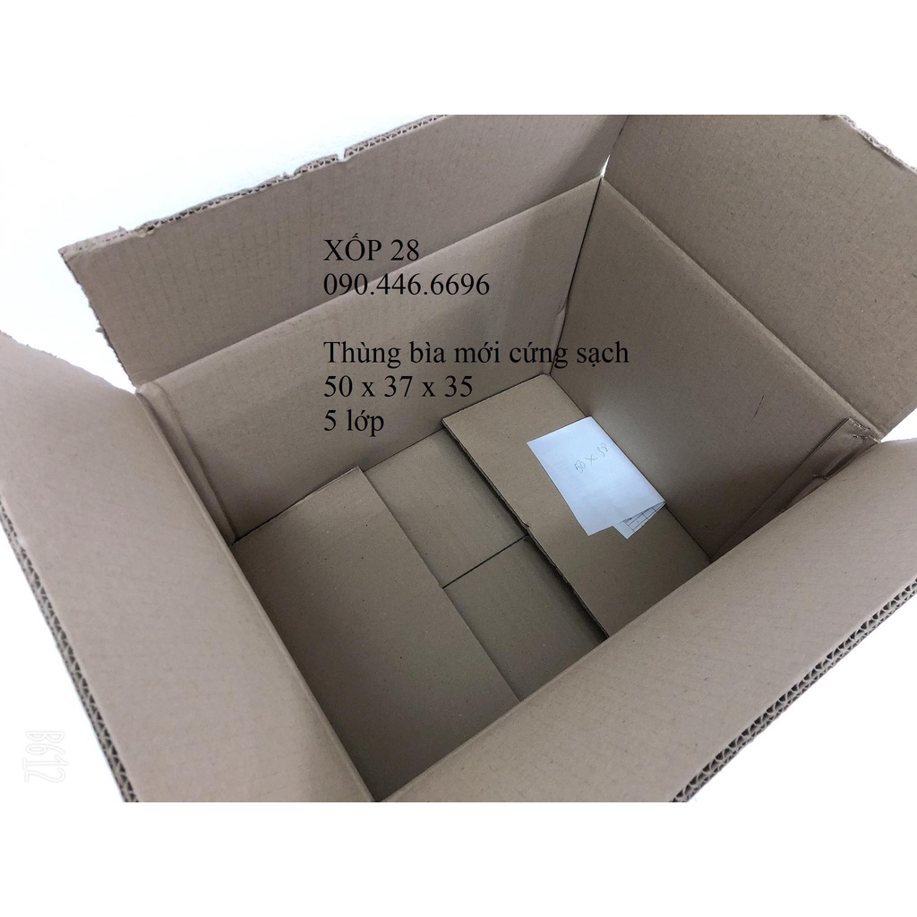 50x38x35 Hộp thùng giấy bìa carton mới cứng dùng đóng gói hàng hóa chuyển nhà giá rẻ