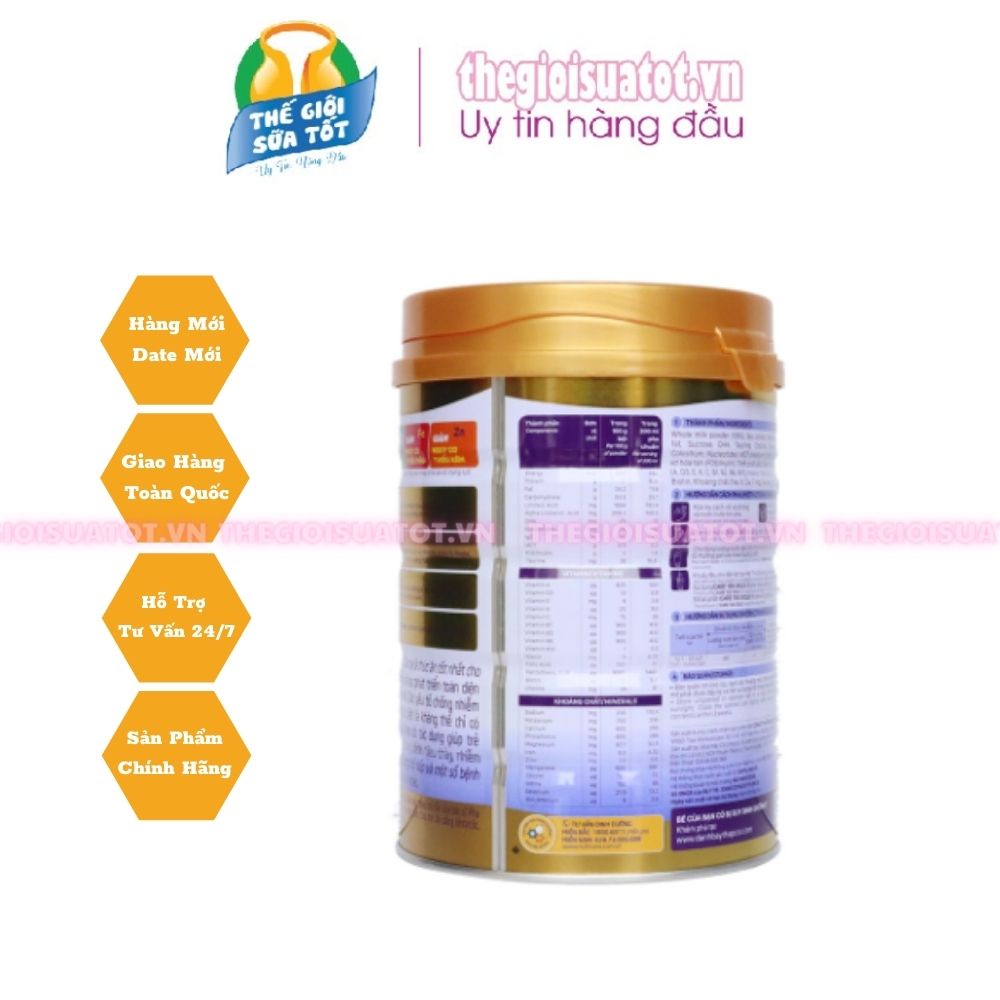 Sữa bột Nutricare Care 100 Gold - 900g Phát triển cân nặng &amp; chiều cao vượt trội cho bé