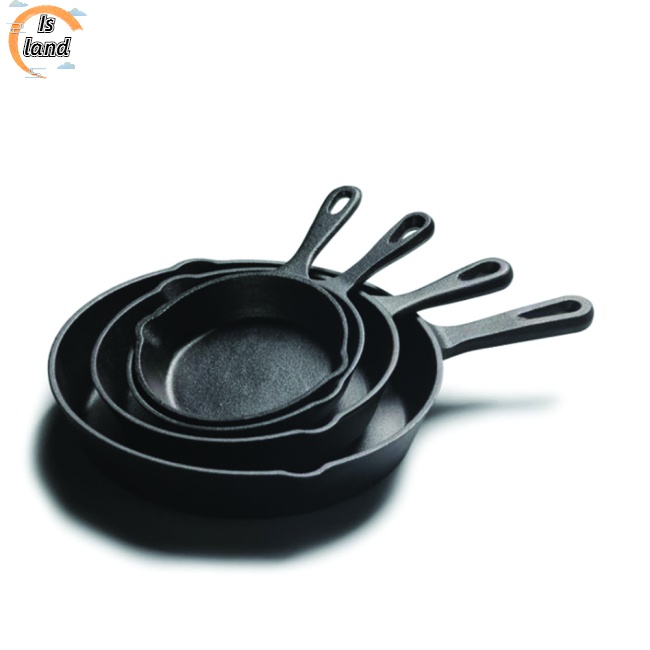 Chảo Gang Mini 14cm/16cm/20cm/26cm Không Phủ Lớp Phủ